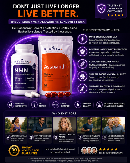 NMN + Astaxanthin Longevity Stack