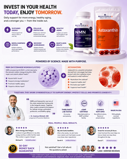 NMN + Astaxanthin Longevity Stack